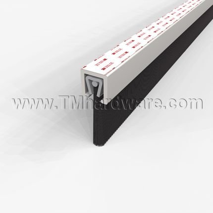 Door Sweep and Gasket, Aluminum for Sliding Door with .625" Brush