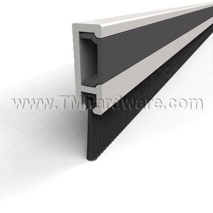 Zero #8879AA-PSA Meeting Stile, Aluminum with Cover and .375" Brush Seal for Glass Doors