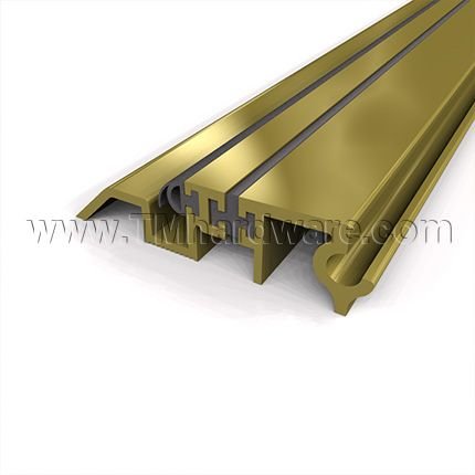 Zero #7338B Adjustable, Interlocking Threshold Base with Thermal Break and Rubber Seal, Bronze