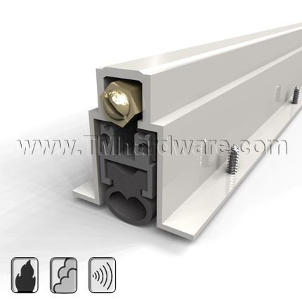 CLEARANCE Zero #364, Automatic Door Bottom, Mortised, Heavy Duty with Neoprene Bulb Seal, 1" Drop