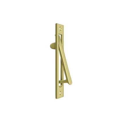 Pocket door pull in gold finish