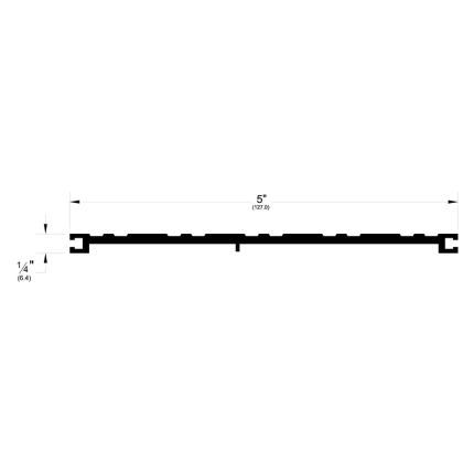 The 2755 Series Half Saddle Joiner Threshold, with a 1/4-inch profile and 5" width