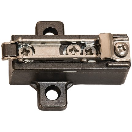 Salice Concealed Hinge, Clip Wing Mounting Plate, Quick Fixing System, Aluminum Frame, 18mm Height, Titanium Finish