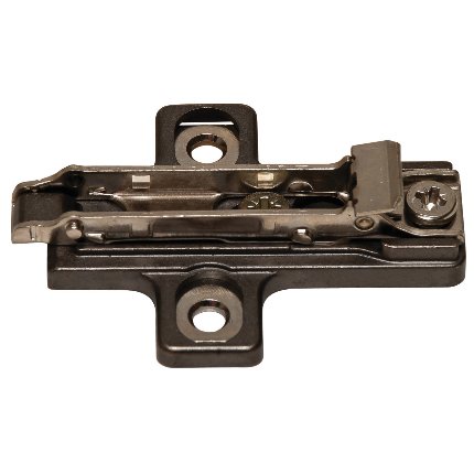 Salice Concealed Hinge, Clip Wing Mounting Plate, Quick Fixing System, Aluminum Frame, 2mm Height. Titanium Finish