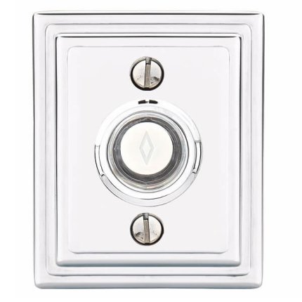 Emtek 2404 Doorbell Button with Wilshire Rosette, 3" x  2-1/2" Dim.