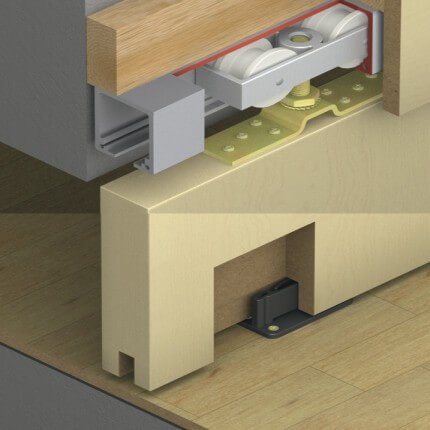 Hafele Hawa Junior 160/A, Sliding Door Hardware Set, with 2 track stoppers