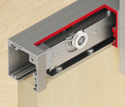 Hafele 120E Fitting Set for Slido D-Line12, for 1 or 2 Sliding Doors