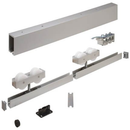 Hafele Hafele Hawa Junior 250/A, Sliding Door Hardware Set with 2 Track Stoppers