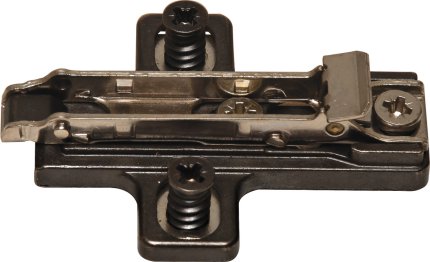 Salice Concealed Hinge, Mounting Plate, 11 mm Euro screws, 2mm Height, Titanium Finish