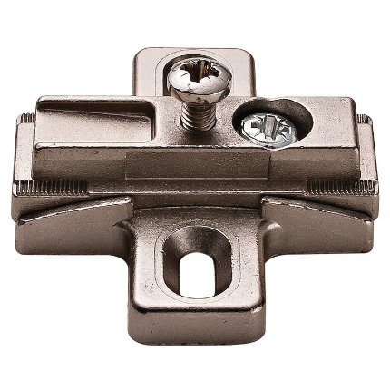 Salice Concealed Hinge, Slide-on Mounting Plate, –7.5° to +7.5° Angle