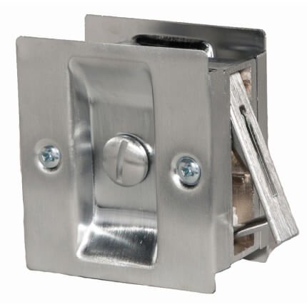 Trimco Pocket Door Pull with locking function, for 1-3/8" and 1-3/4" Door