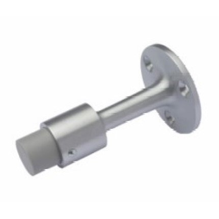 Rockwood 474 Cast Brass Wall Mounted Door Stop, Satin Chrome Finish - QuickShip