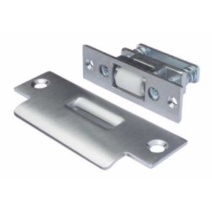 Rockwood #591 Roller Latch with ASA Strike, Satin Chrome Finish - QuickShip