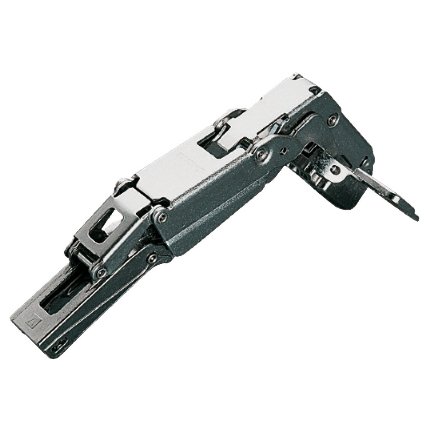 Salice Concealed Hinge, Push Hinge, 155° Opening Angle, Dowel, Half Overlay, Self Opening