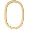 Modern House Numbers, No. "0" Digit, 7" Height Satin Brass (US4) Finished