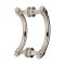 FHC Opulent Series 6" Back-To-Back Offset Shower Door Handles, Satin Nickel (US15) Finished