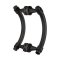 FHC Opulent Series 6" Back-To-Back Offset Shower Door Handles, Matte Black (BLK) Finished