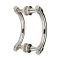 FHC Opulent Series 6" Back-To-Back Offset Shower Door Handles, Polished Nickel (US14) Finished
