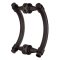 FHC Opulent Series 8" Back-To-Back Offset Shower Door Handles, Oil Rubbed Bronze (US10B) Finished