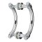 FHC Opulent Series 8" Back-To-Back Offset Shower Door Handles, Polished Chrome (US26) Finished