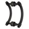 FHC Opulent Series 8" Back-To-Back Offset Shower Door Handles, Matte Black (BLK) Finished
