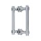 FHC Opulent Series 6" Back-To-Back  Shower Door Handles, Polished Chrome (US26) Finished