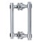 FHC Opulent Series 8" Back-To-Back  Shower Door Handles, Polished Chrome (US26) Finished