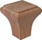 Hafele Bunn Foot, Lafayette Collection, 3-9/16" x 3-9/16" x 4" (W x D x H), Cherry finish