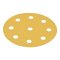 Hafele Abrasive Paper Disc, 5" Aluminum Oxide, PSA, 9-Holes, Pack of 100