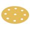 Hafele Abrasive Paper Disc, 5" Aluminum Oxide, Hook-N-Loop, 9 Holes, Pack of 100