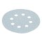 Hafele Abrasive Disc, Hook-N-Loop, 5", Silicone Carbide, 8 Holes, Pack of 100