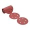 Hafele Premier Red Abrasive Disc, Hook-N-Loop 5", Aluminum Oxide, 5 Holes, Pack of 100