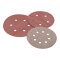 Hafele Premier Red Abrasive Disc, Hook-N-Loop 5", Aluminum Oxide, 8 Holes, Pack of 100