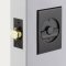 Emtek Rectangular Pocket Door Tubular Lock in Flat Black Finish