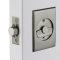 Emtek Rectangular Pocket Door Tubular Lock in Pewter Finish