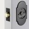  #8 Classic Arched Pocket Door Tubular Lock in Flat Black Finish (US19)