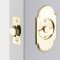 #8 Classic Arched Pocket Door Tubular Lock in Polished Brass Finish (US3)