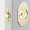  #8 Classic Arched Pocket Door Tubular Lock in Satin Brass Finish (US4)