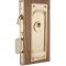 Emtek Classic Pocket Door Mortise Lock in Polished Brass Finish (US3)