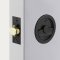 Emtek Round Pocket Door Tubular Lock in Flat Black Finish (US19)
