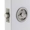 Emtek Round Pocket Door Tubular Lock in Pewter Finish (US15A)