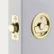 Emtek Round Pocket Door Tubular Lock in Polished Brass Finish (US3)