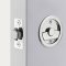 Emtek Round Pocket Door Tubular Lock in Polished Nickel Finish (US14)