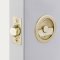 Emtek Round Pocket Door Tubular Lock in French Antique Finish (US7)