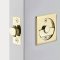 Emtek Square Pocket Door Tubular Lock in Polished Brass Finish (US3)