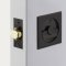 Emtek Square Pocket Door Tubular Lock in Flat Black Finish (US19)