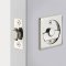 Emtek Square Pocket Door Tubular Lock in Polished Chrome Finish (US26)