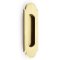 Emtek #2206 Brass Flush Door Pulls - #8 Classic Curved Design Satin Brass (US4) Finished