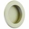 Emtek #2211 Brass Round Flush Door Pull for 2-1/8" Bore, Tumbled White Bronze (TWB) Finished