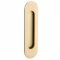 Emtek #2212 Narrow Oval Flush Pull in US4 Satin Brass Finish